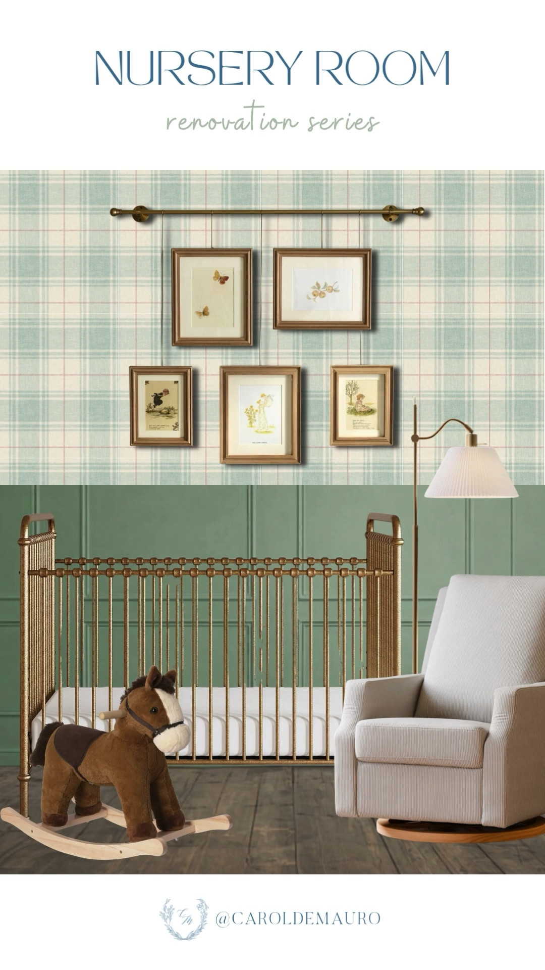 Designing a serene space for your little one is easy when you combine classic plaid textures with soft green paneling. Simply incorporate vintage-inspired frames and a cozy glider to create a timeless retreat perfect for making memories together.

room renovation, kids bedroom, nursery room inspo, modern vintage, decor inspo, furniture finds, boy baby room, wall decor

#LTKSeasonal #LTKHome #LTKU