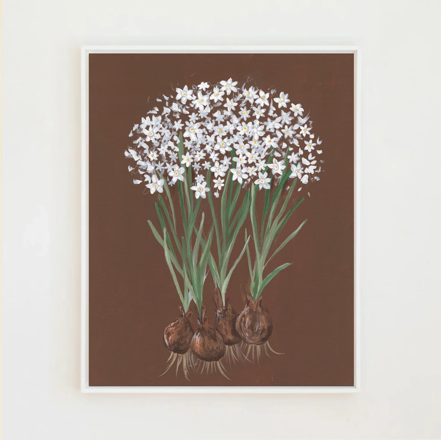 Paperwhite Botanical Canvas Wall Art | Lindsay Letters, LLC
