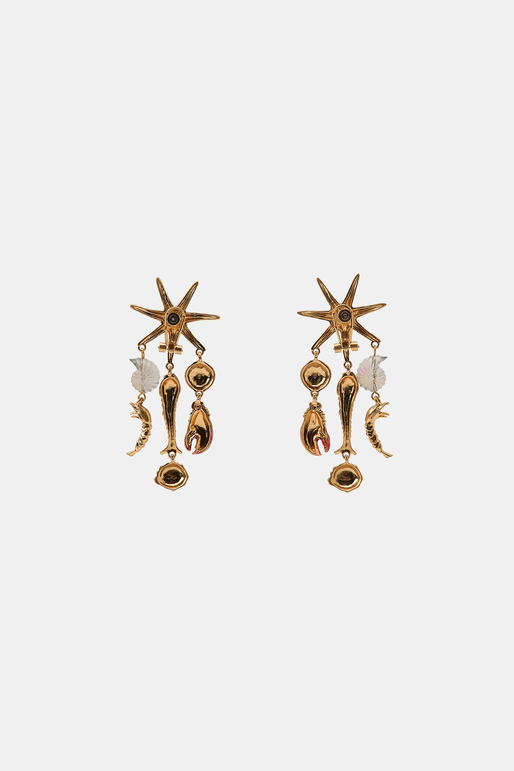 STARFISH CHARM EARRINGS | Zara US