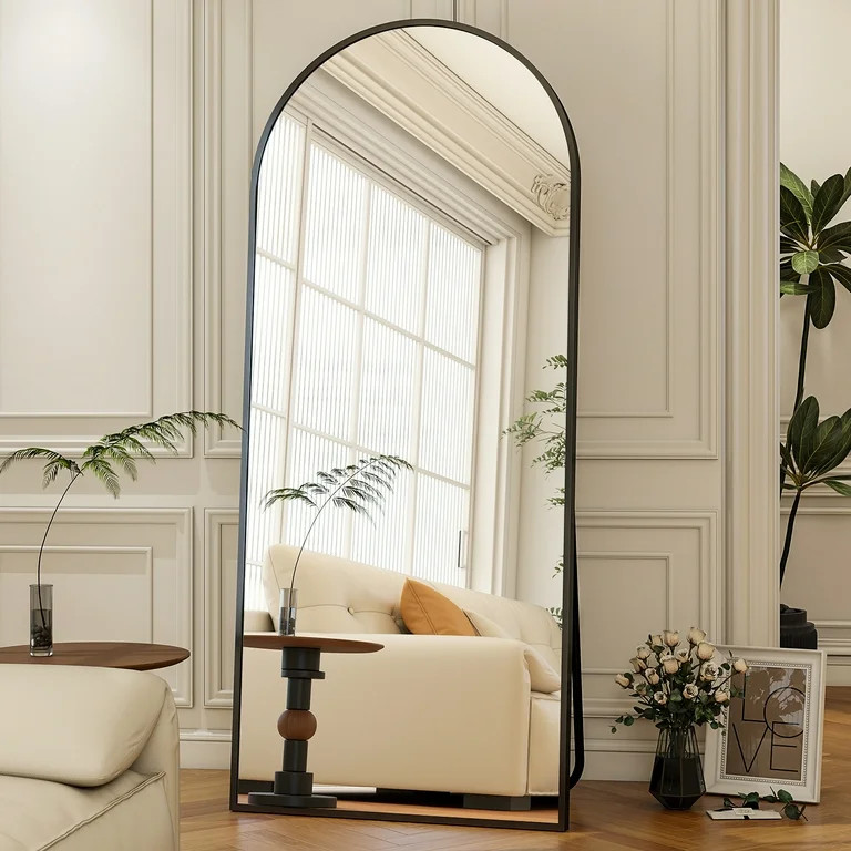 BEAUTYPEAK 71"x30" Full Length Mirror Oversized Arched Body Dressing Floor Mirrors for Standing L... | Walmart (US)