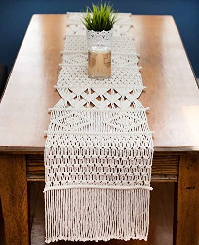 Macrame Table Runner, Boho Table Runner 106 x 13 inches, Perfect for Bohemian Decor, Boho Wedding... | Amazon (US)