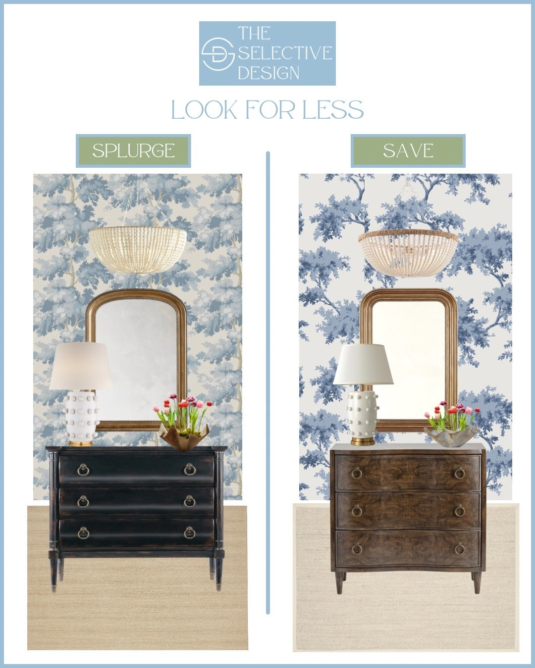 Classic entryway designer look for less 😍 

Timeless home decor look for less. These designer dupes are so good! Can you spot the dupe? Shop high and low price point. Home Decor look for less, splurge or save, timeless home decor, classic home decor, traditional home decor, chinoiserie, Amazon home decor, Amazon find, affordable home decor, affordable gold mirror,  classic lamp, tall lamp, Grandmillennial home decor, southern traditional home decor, southern home decor, blue wallpaper, entry wallpaper, dining room wallpaper, bathroom wallpaper, powder bath wallpaper, half bath wallpaper, affordable wallpaper, beaded chandelier, entryway chest, entry chest, entry console, dining room console, living room chest, white lamp, neutral rug, sisal rug, kid friendly rug, affordable rug, entryway rug, living room rug, bedroom rug, dining room rug, classic rug, dining room design, dining room inspo, entry design, entry inspo, living room design, affordable home decor

#LTKSaleAlert #LTKHome