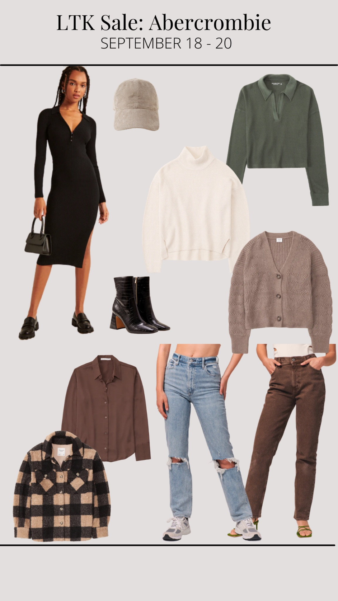 LTK Sale // Abercrombie!! So many great fall pieces you can get exclusive deals on in the LTK app during their fall sale from 9/18-9/20! 

#LTKSale #LTKSeasonal #LTKsalealert