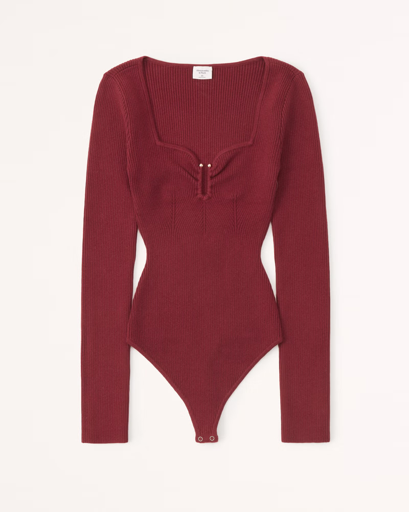 Women's Long-Sleeve Hardware Bodysuit | Women's Tops | Abercrombie.com | Abercrombie & Fitch (US)