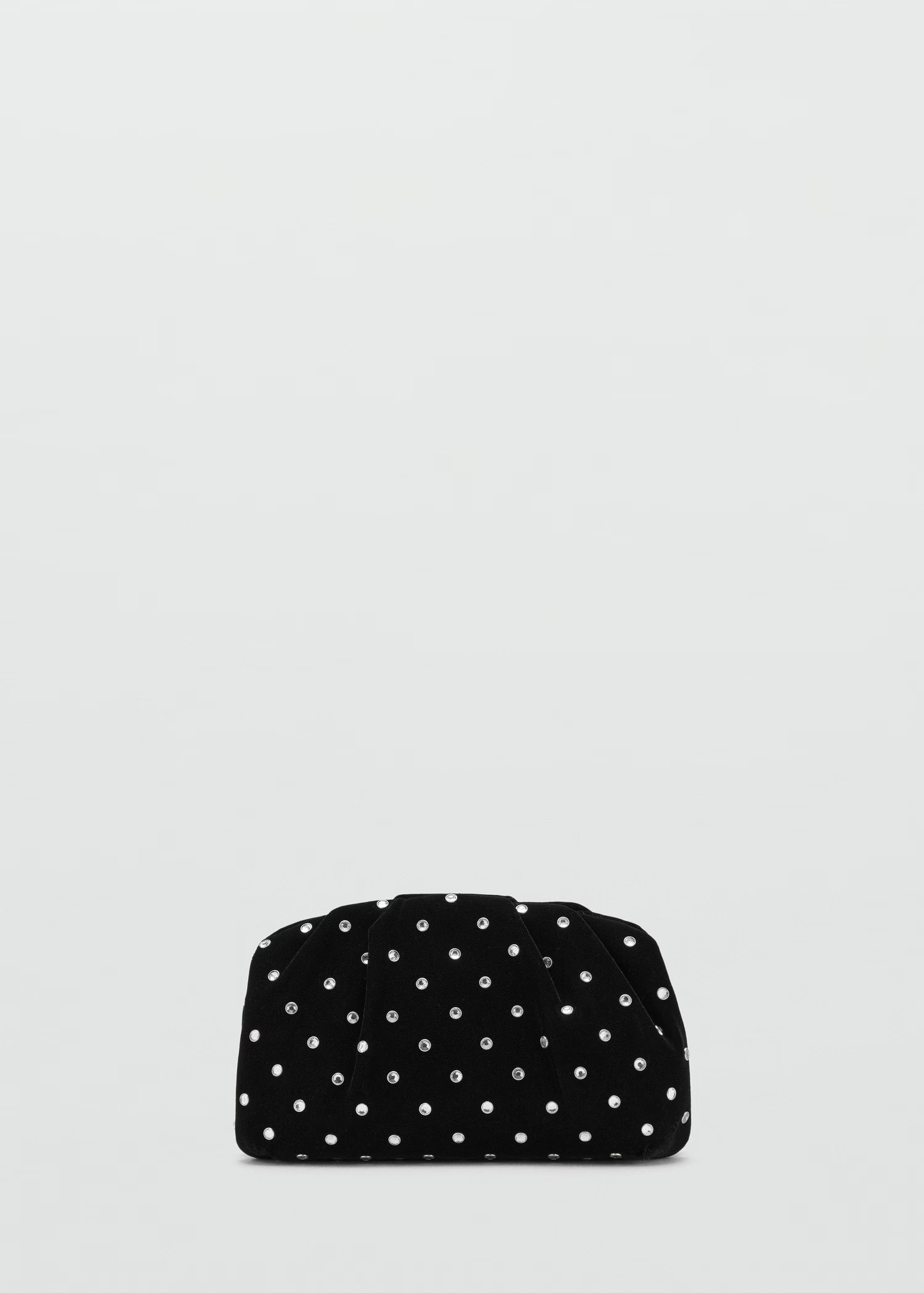 Velvet clutch with rhinestones - Women | MANGO USA | Mango (US/MX/AU)