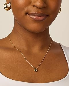 PAVOI 14K Gold Plated Dainty Pear Pendant Necklace for Women | Tear Pendant Necklaces | Amazon (US)