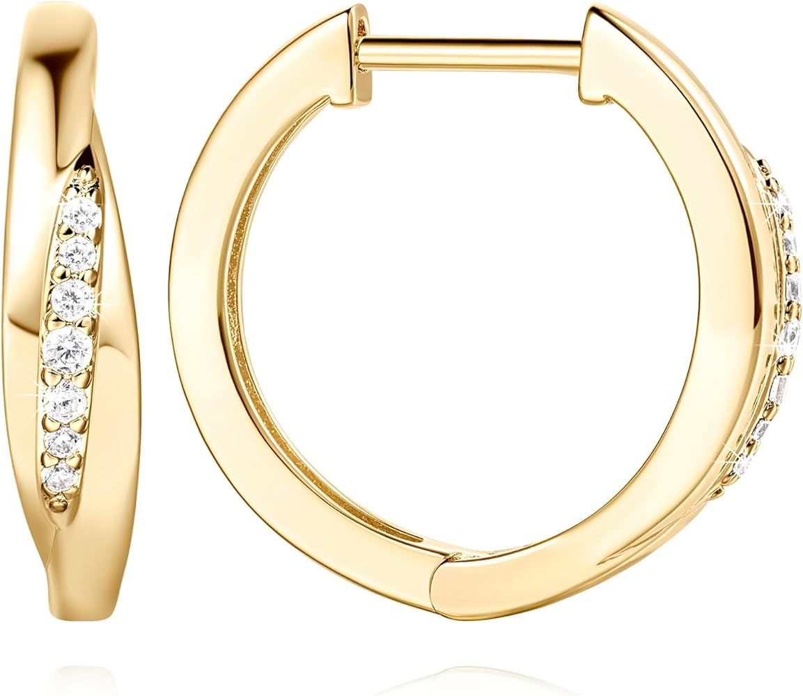 AIGAMIT Gold Huggie Hoop Earrings 14K Gold Hoop Earrings for Women Gold Hoop Earrings 14K Gold Di... | Amazon (US)