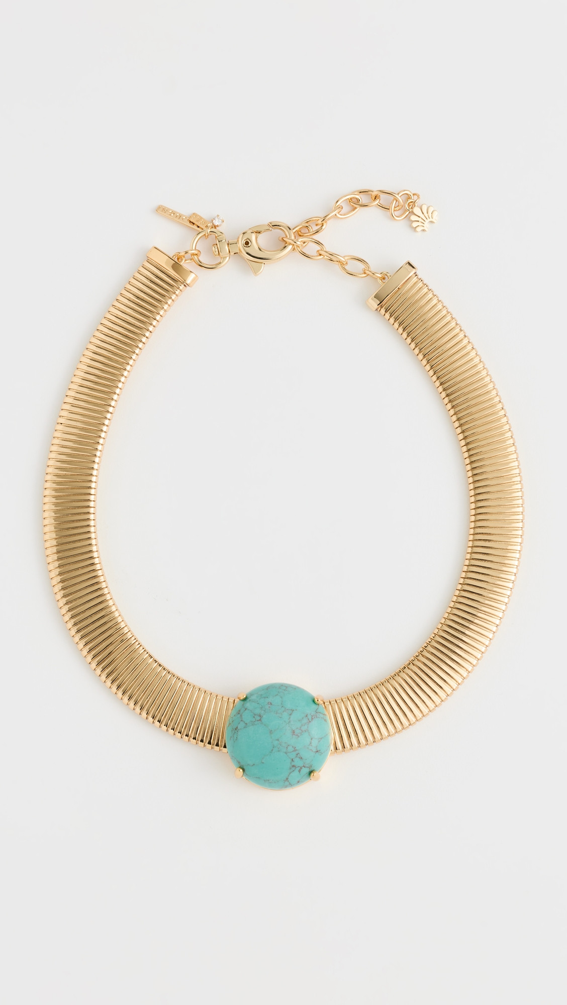 Lele Sadoughi Stone Set Snake Chain Necklace Turquoise One Size | Shopbop