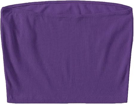 SheIn Women's Sexy Strapless Basic Stretchy Bandeau Tube Top | Amazon (CA)
