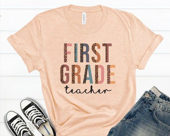 First Grade Teacher Shirt Cheetah | Etsy (US)