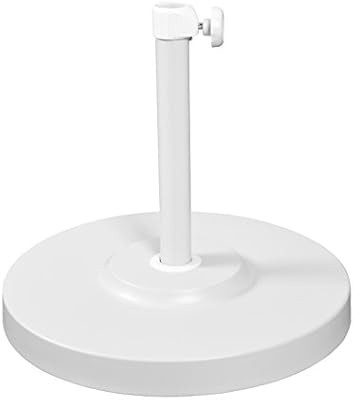 California Umbrella 50 lbs. Round Concrete Weighted Powdercoated Steel Umbrella Base, White Frame | Amazon (US)