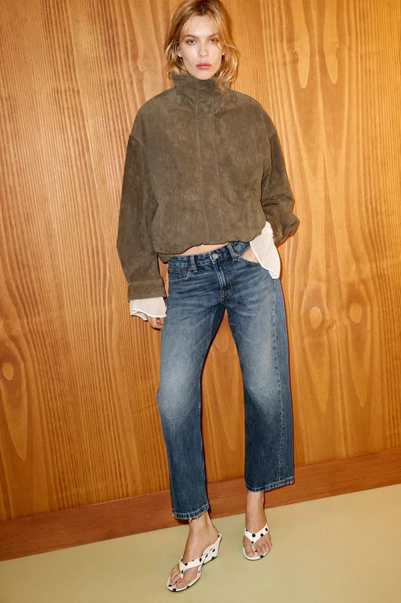 100% VOLUME SUEDE LEATHER JACKET | Zara AU