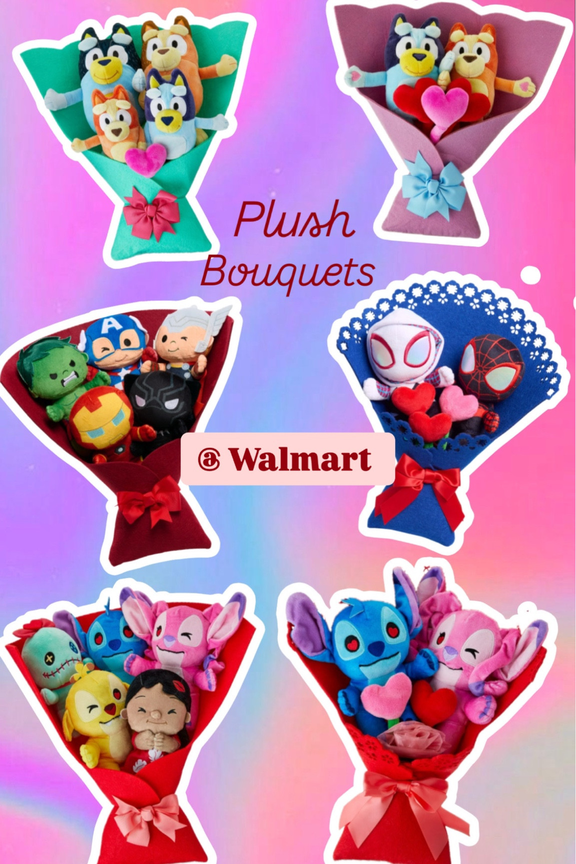 Check out these adorable must-have character plush bouquets! Bluey/avengers/spiderman/lilo and stitch! Available @ Walmart.com now! 

#LTKGiftGuide #LTKWatchNow #LTKKids