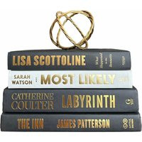 Black & White Books With Gold Font - Decorative Staging Bookcase Decor Bookshelf Coffee Table Book Stack | Etsy (US)