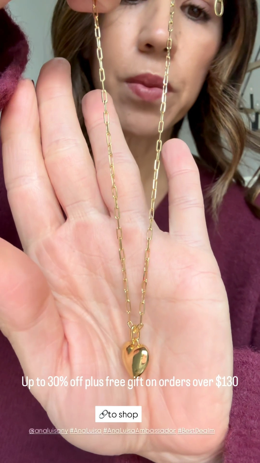 Up to 30% off. Plus free gift on orders over $130. @analuisany #AnaLuisa #AnaLuisaAmbassador #BestDeal heart, necklace, gold jewelry, rings, gifts for women, stocking stuffers

#LTKGiftGuide #LTKSaleAlert #LTKCyberWeek