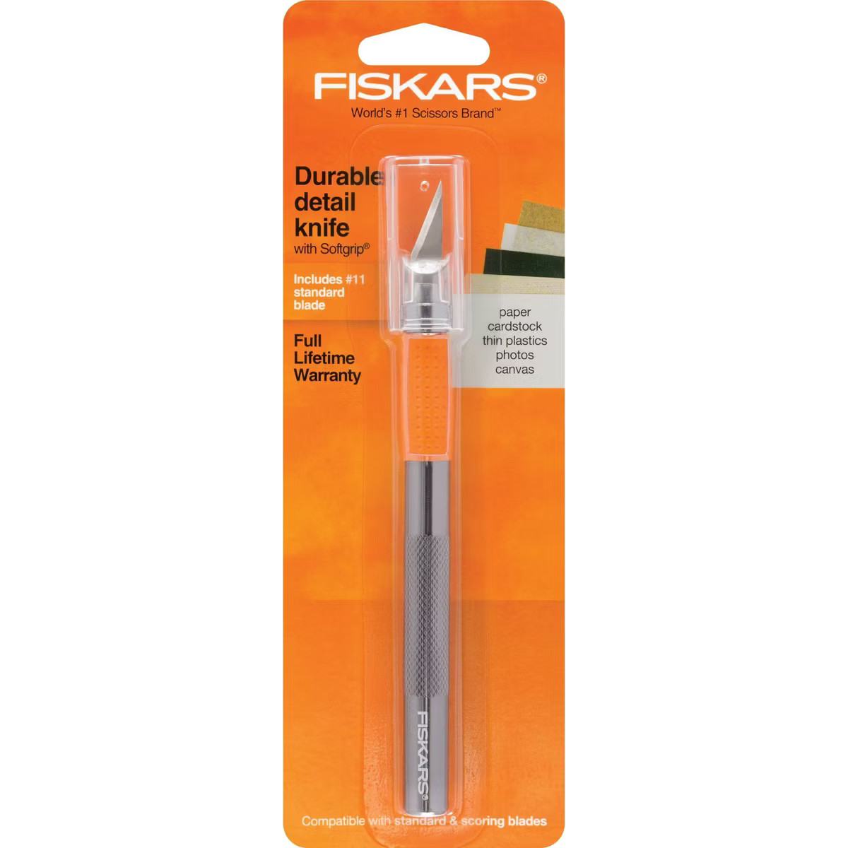 Fiskars Softgrip Detail Knife: Silver Craft Cutter, Manual Titanium Blade, Art & Stationery Tool,... | Target