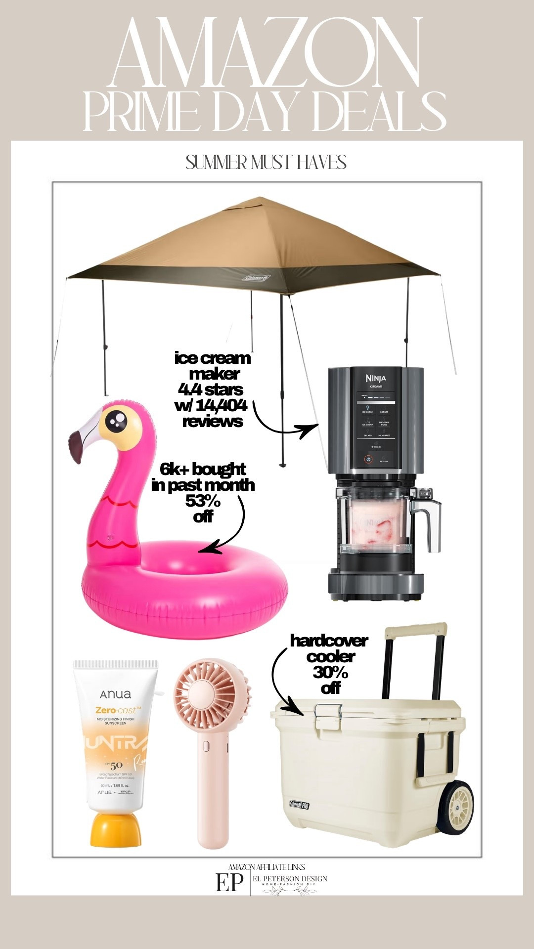 Amazon Prime Day Deals
Canopy
Floats
Cooler
Fan
Ice cream maker
Sunscreen

#LTKSaleAlert