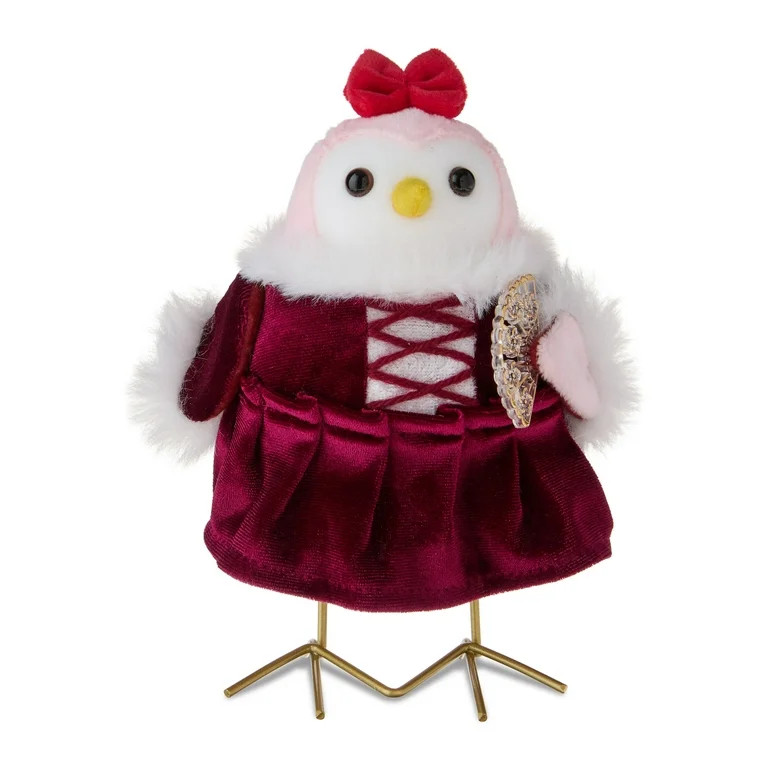 Fabric Bird with Fan Tabletop Decoration, Multicolor, 7", Valentine's Day by Way To Celebrate | Walmart (US)