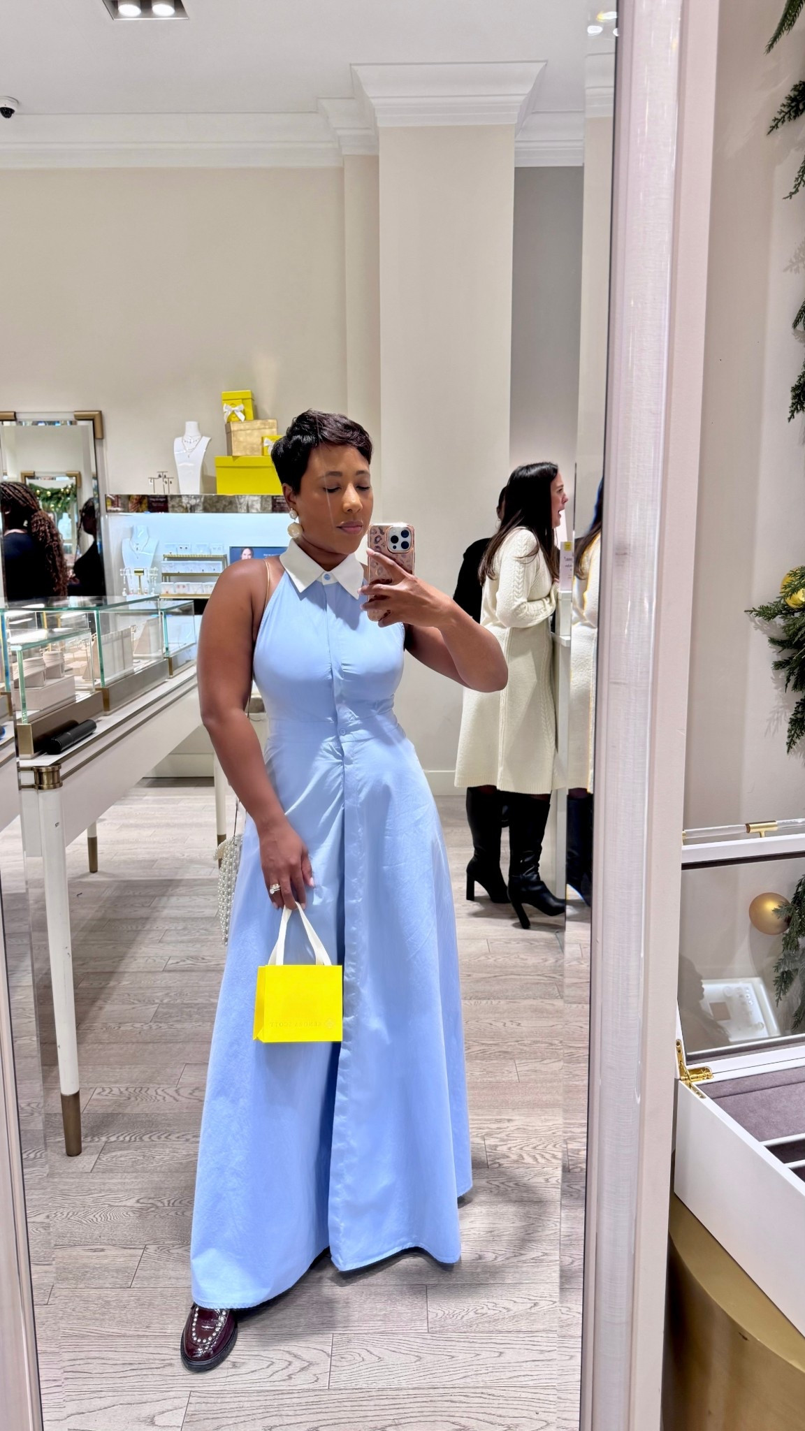 Preppy style halter maxi dress
Penny loafers 
Trending loafers
Blue halter maxi dresss

I’m wearing a medium in the dress and could have gone up one size to accommodate my bust. 

#LTKOver40 #LTKSeasonal