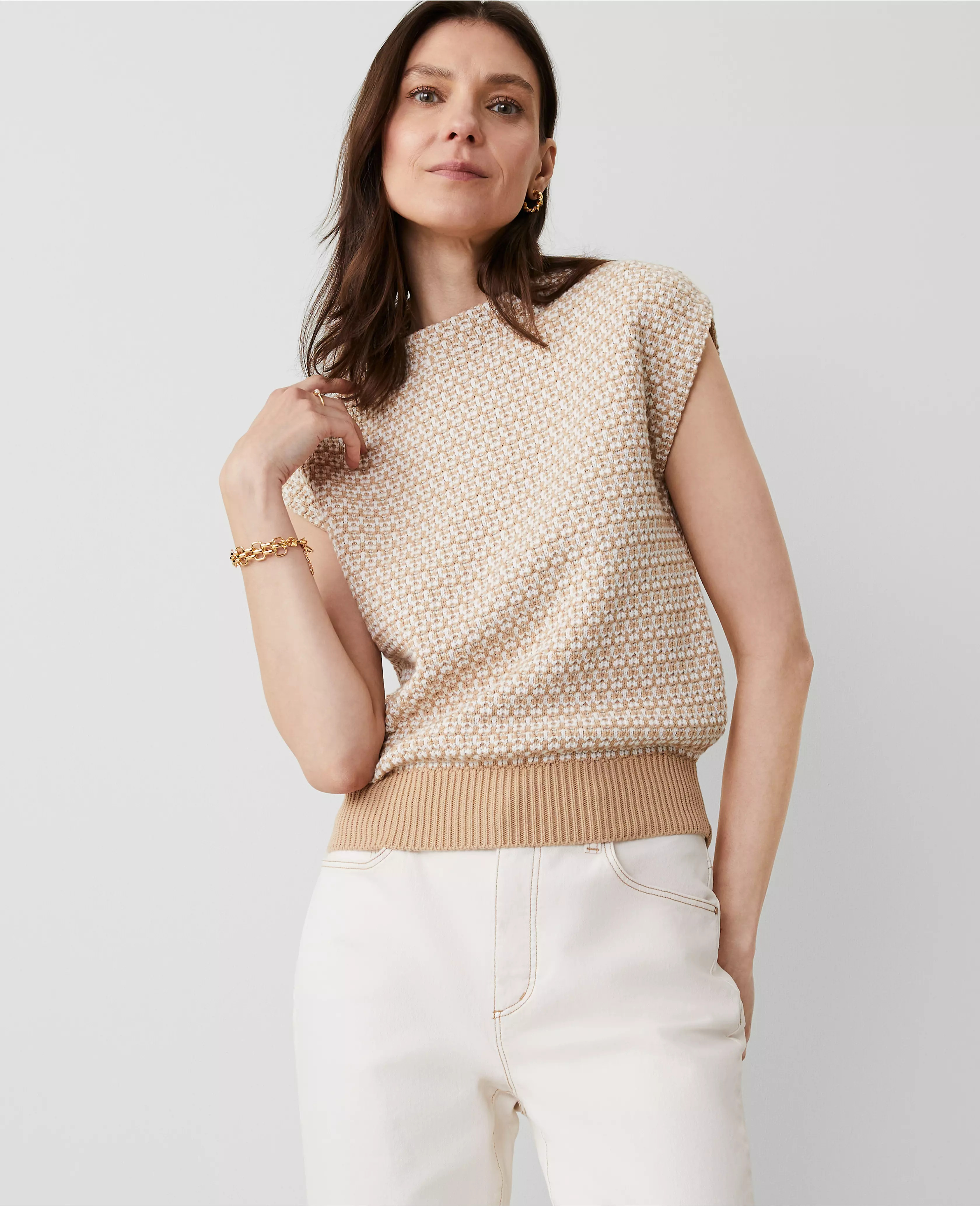 Geo Stitch Shell | Ann Taylor (US)