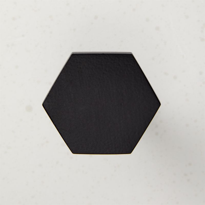 Hex Matte Black Knob + Reviews | CB2 | CB2