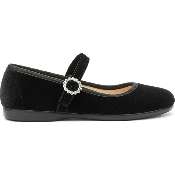 Holiday Velvet Mary Janes, Black | Maisonette