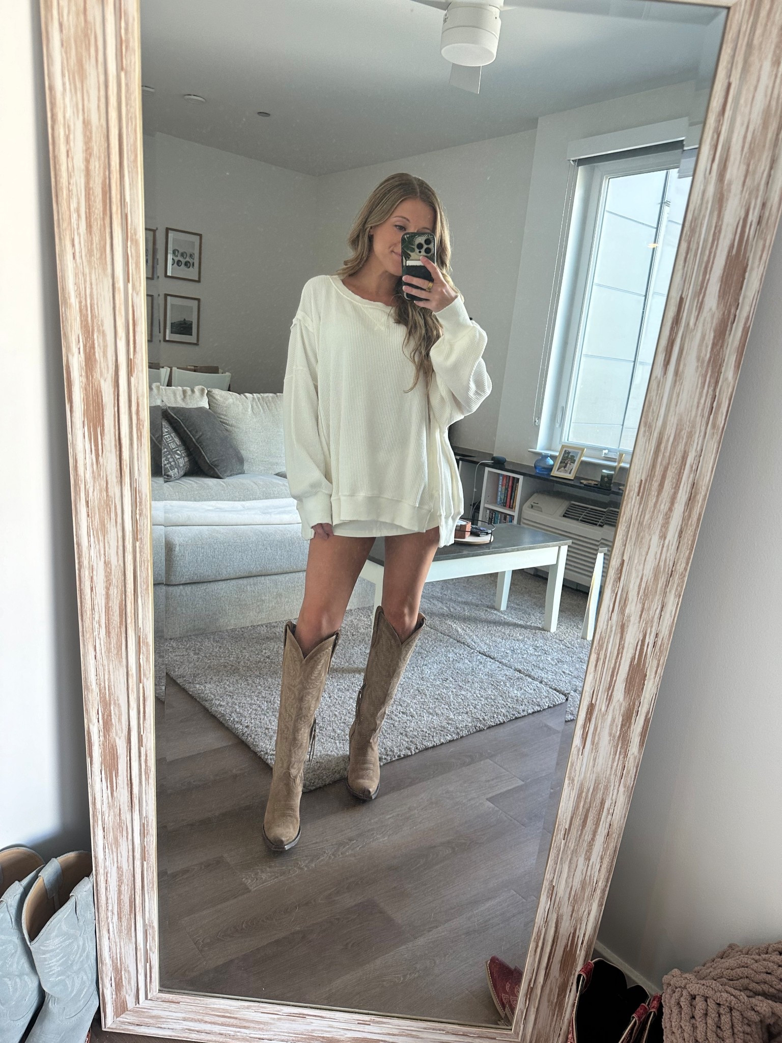 Obsessed with this cozy fall transition outfit 🍂👢

#LTKSeasonal #LTKShoeCrush