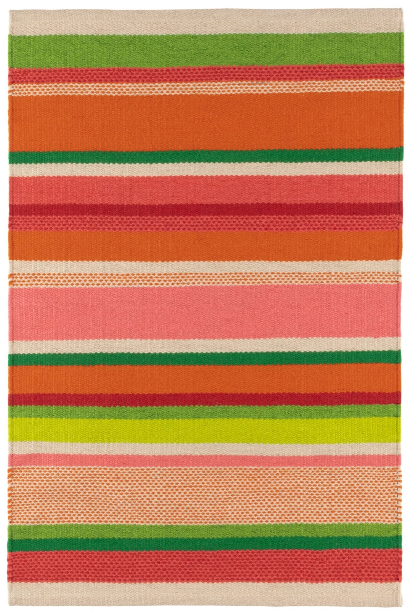 Seed Stitch Stripe Spring Handwoven Indoor/Outdoor Rug | Annie Selke