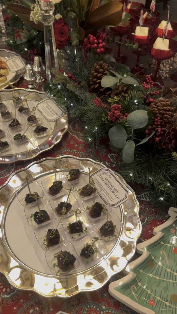 Save on storage space and these chargers are so heavy and I love that they can double as platters so when I had catering, it was so beautiful to have them all lined up. Great price too! Stainless steel no need to polish! 

#LTKHome #LTKHoliday