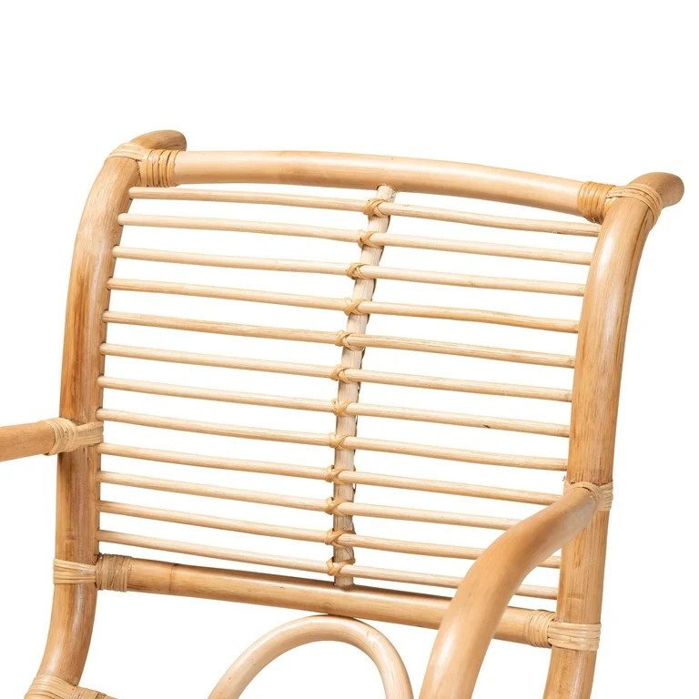 bali & pari Seminyak Modern Bohemian Natural Rattan Lounge Chair | Walmart (US)
