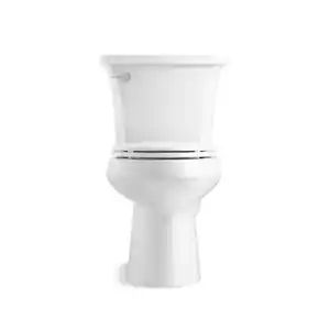 KOHLER Gleam 2-Piece Chair Height Elongated Skirted 1.28 GPF Single Flush Toilet in White with Sl... | The Home Depot