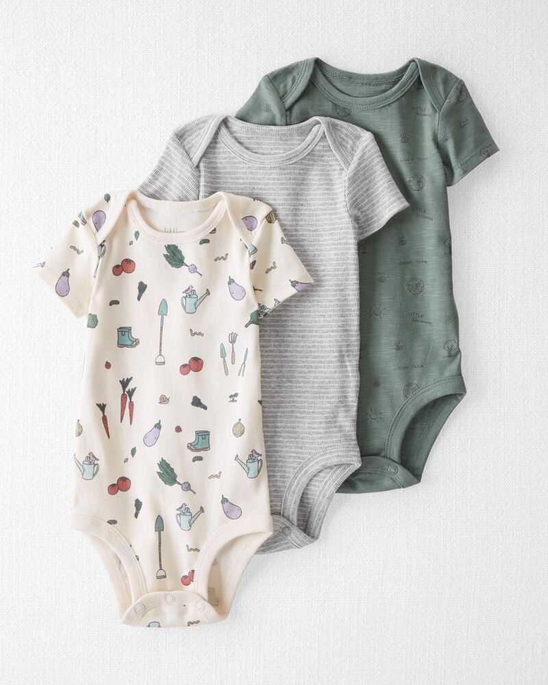 Baby 3-Pack Organic Cotton Bodysuits | Carter's