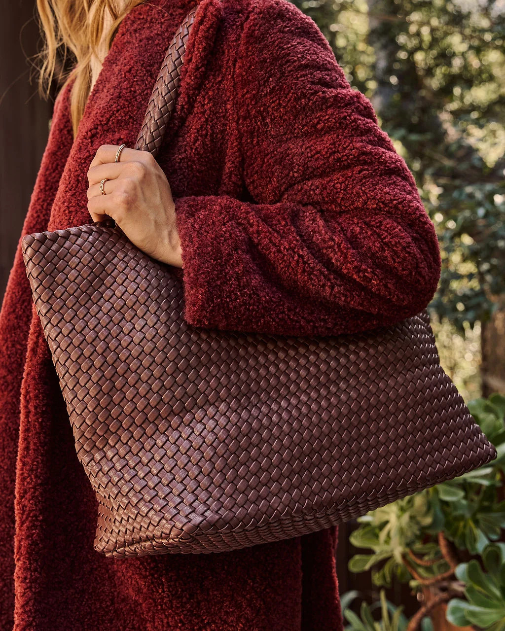 At My Side Woven Leather Tote With Insert | VICI