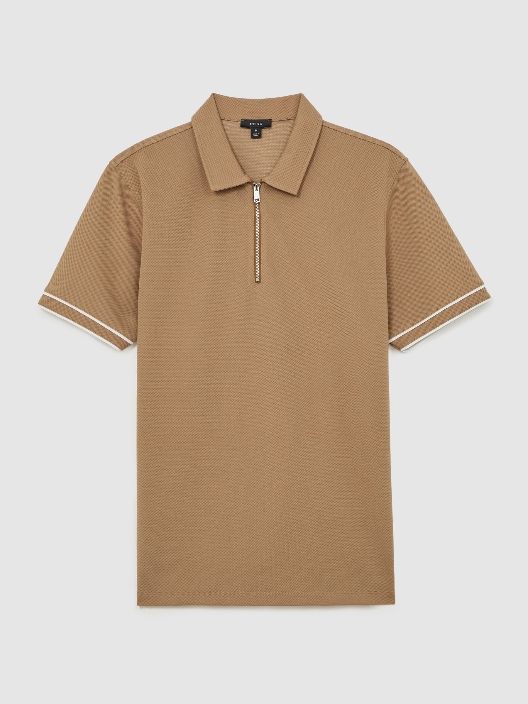 Polo Shirt in Camel | Reiss US