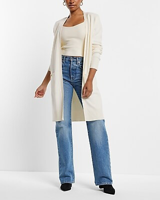 Padded Shoulder Button Pocket Cardigan | Express