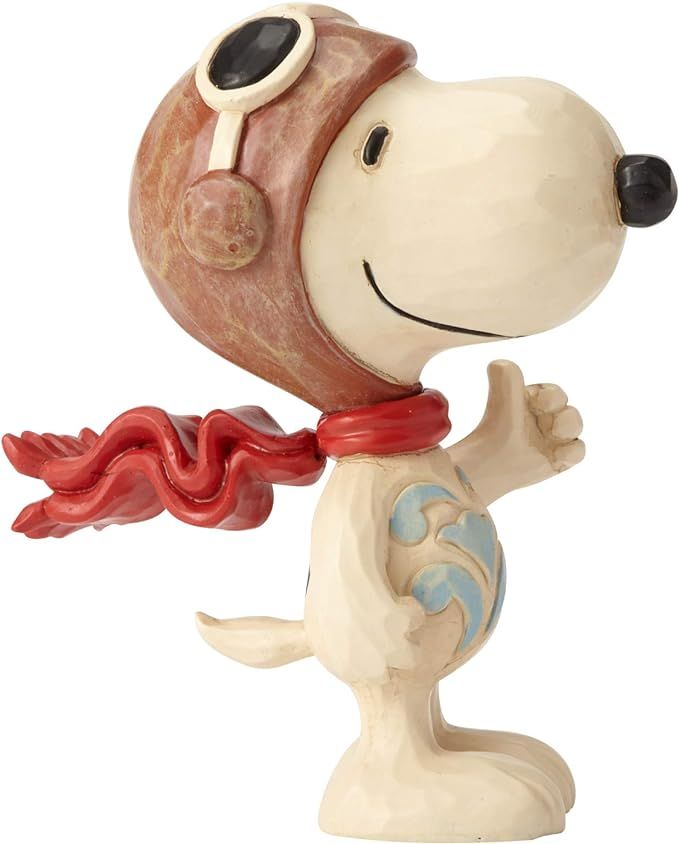 Enesco Jim Shore Peanuts Snoopy Flying Ace Miniature Figurine, 3 Inch, Multicolor | Amazon (US)