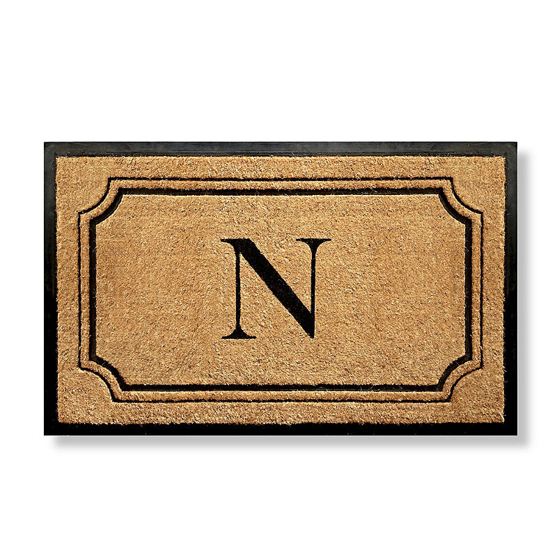 Pembrook Monogrammed Coco Door Mat - 36" x 72", M - Frontgate | Frontgate