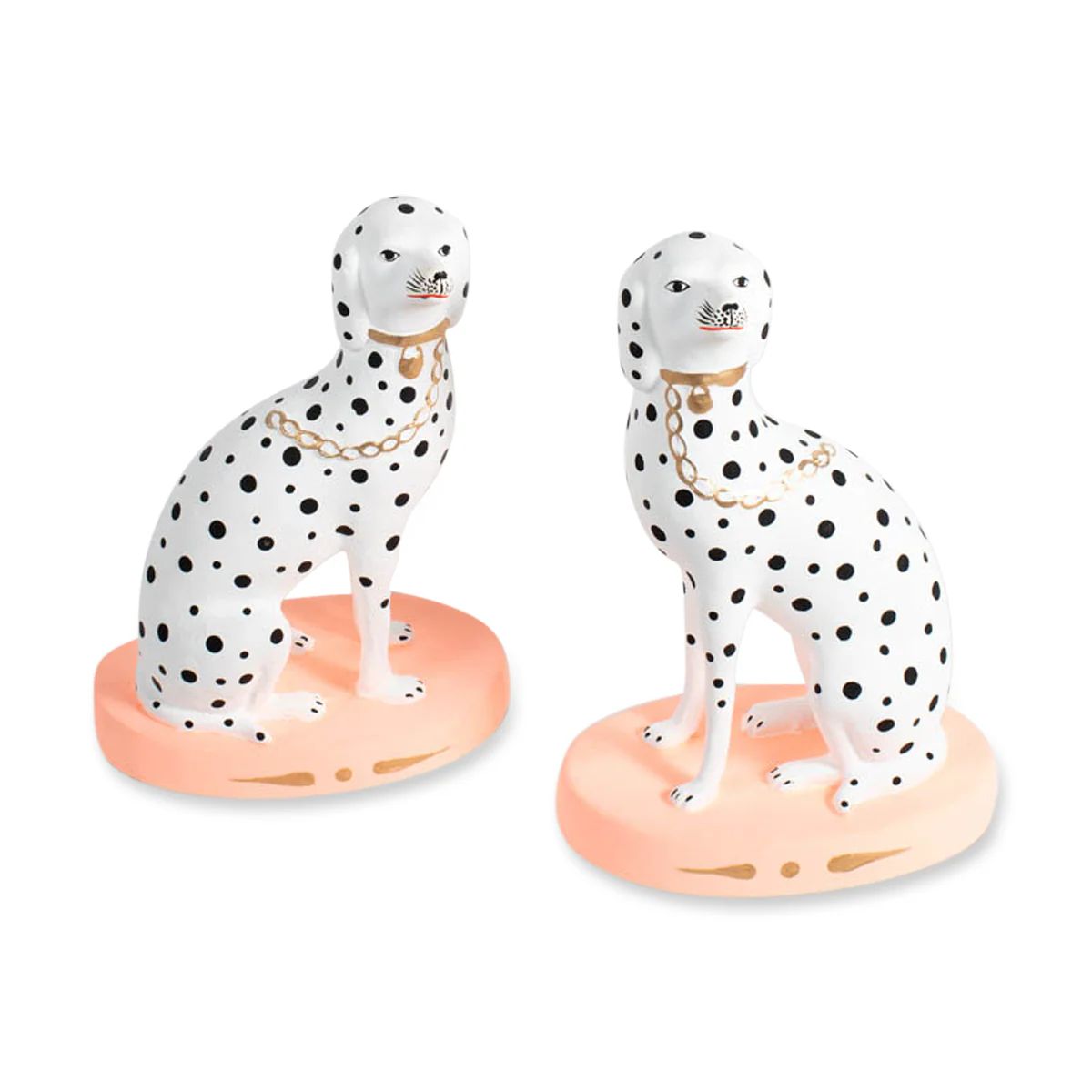 Dalmatian Duo Bookends - Coral | Furbish Studio