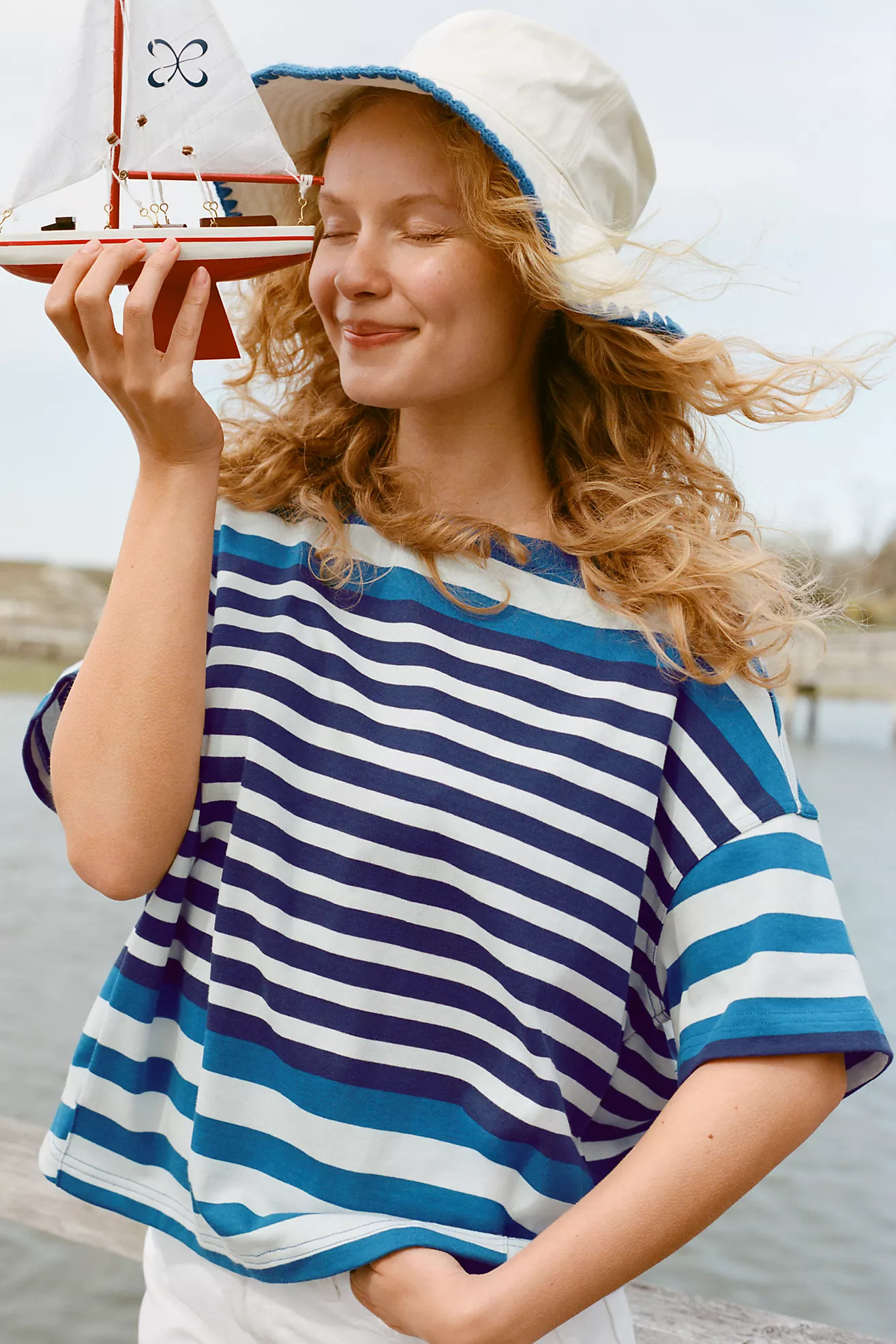 Maeve Fisherman Stripe Tee | Anthropologie (US)
