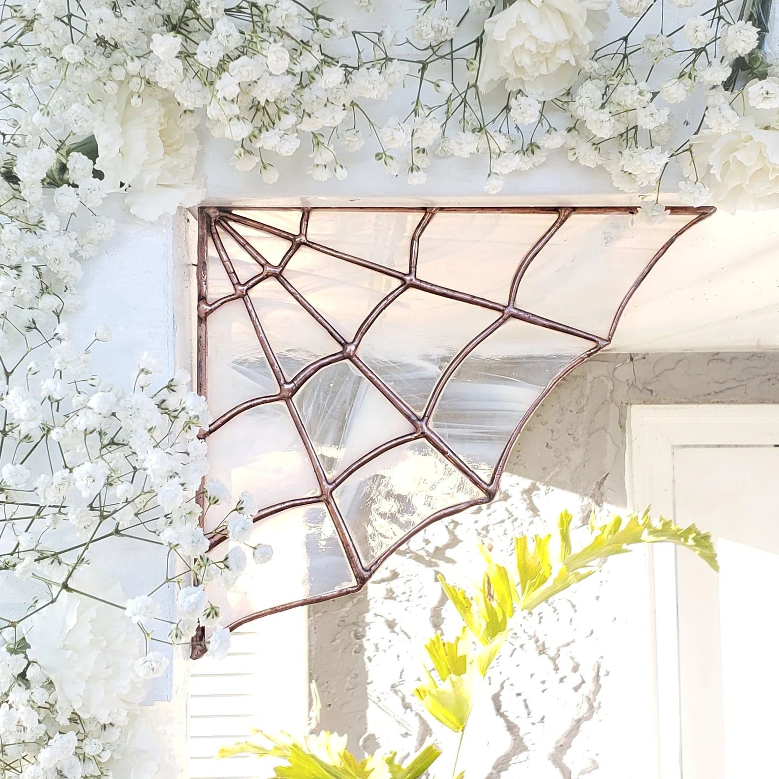 The White Wispy Whimsy Effervescent Spider Web gothic decor | Etsy | Etsy (US)