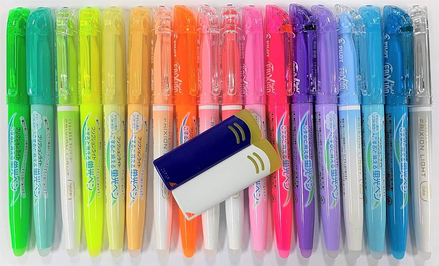 Pilot FriXion Highlighters 18 Colors & FriXion Erasers 2 Colors with Original Vinyl Pen Case | Amazon (US)