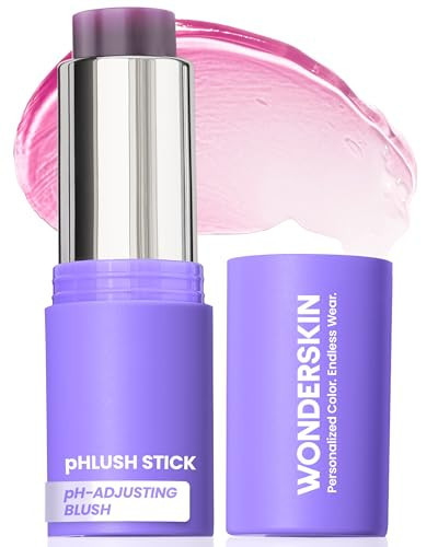 Wonderskin Cream Blush Stick pH-Activated - pHlush Multi-Use Stick, Cream Tint for Cheeks and Lips, Cooling Nourishing Color-Adjusting Makeup | Amazon (US)