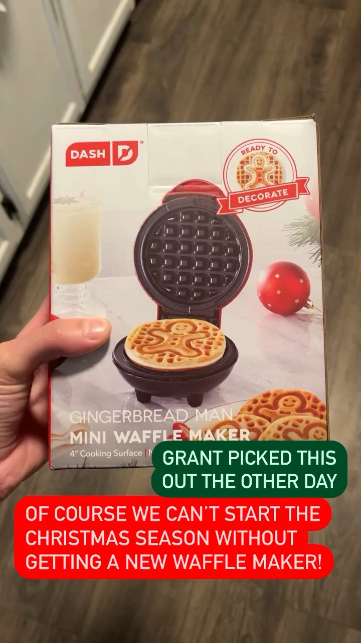 Dash Gingerbread Man Mini Waffle Maker - household items - by
