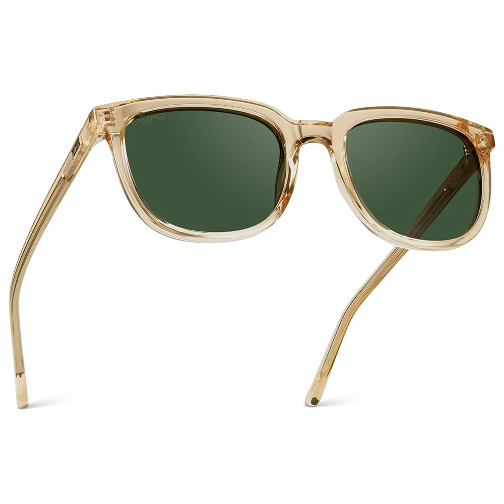 WearMe Pro Polarized Classic Retro Flat Square Unisex Sunglasses | Amazon (US)