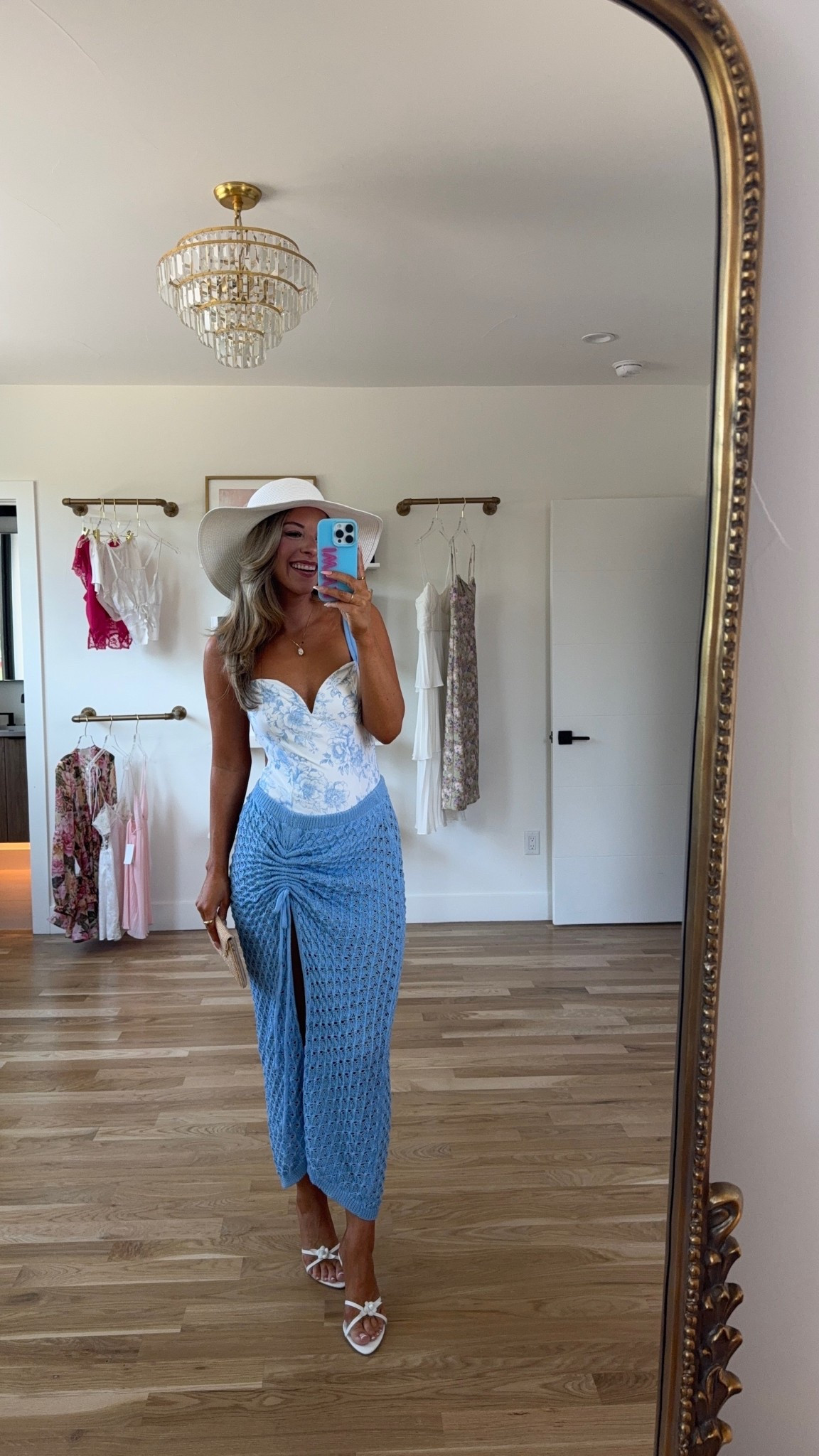 Blue and white floral one piece swimsuit and coverup skirt beach vacation pool day look  

Cupshe code: chic15 or chic20
Lulus code: emerson20
Loving tan code: emersonlt

Wearing smalls. 

#LTKSwim #LTKSummerEdit #LTKTravel