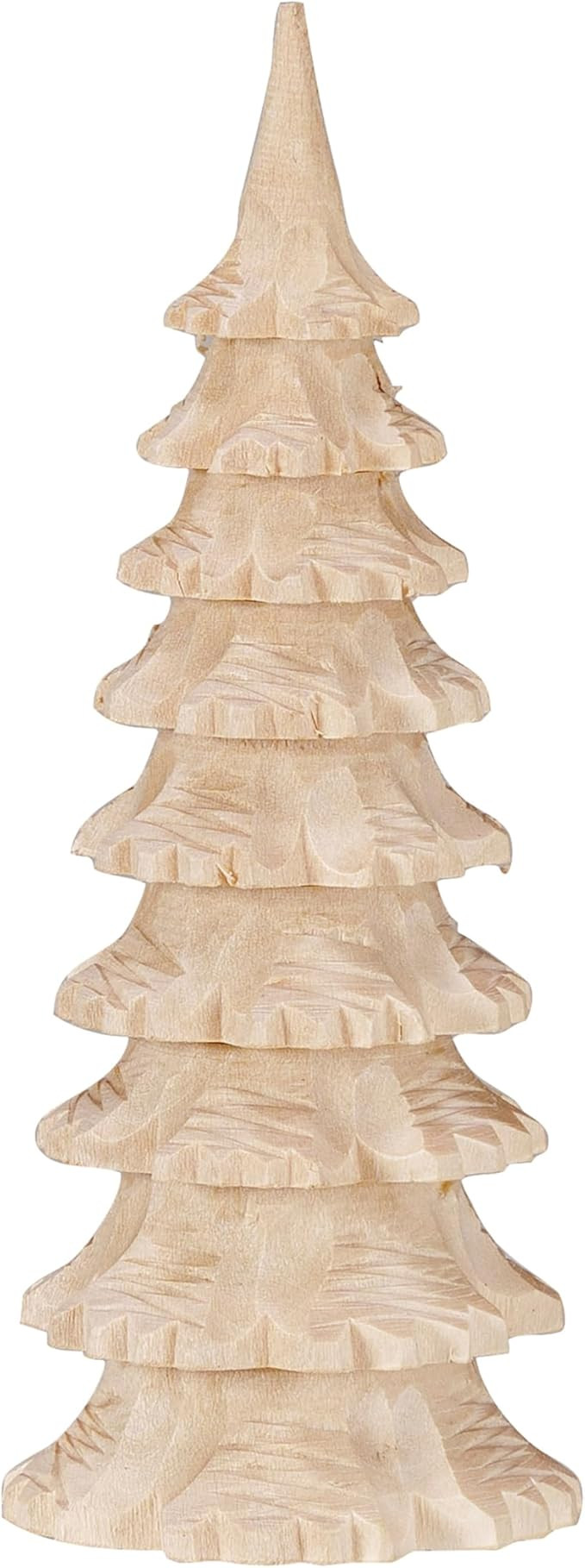 Creative Co-Op Carved Wood Tree Decor, Natural | Amazon (US)