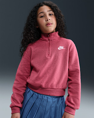 Nike Sportswear Club Fleece Big Kids' (Girls') 1/2-Zip Long-Sleeve Top | Nike (US)