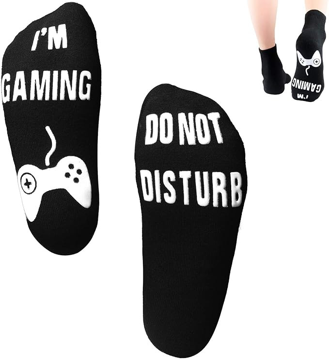 Do Not Disturb I'm Gaming Socks, Gaming Sock Funny Novelty Gift for Teen Boys Mens Gamer Kids Son... | Amazon (US)