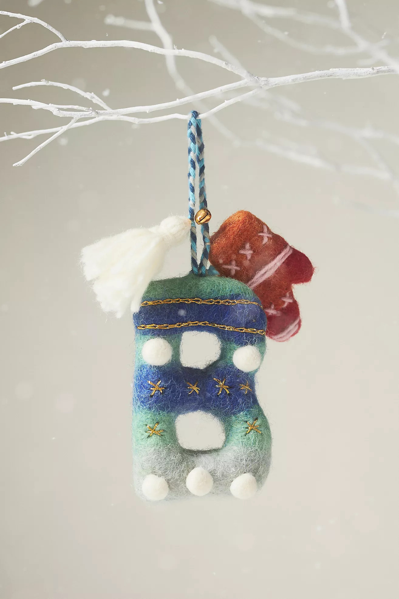 Jolly Monogram Ornament | Anthropologie (US)