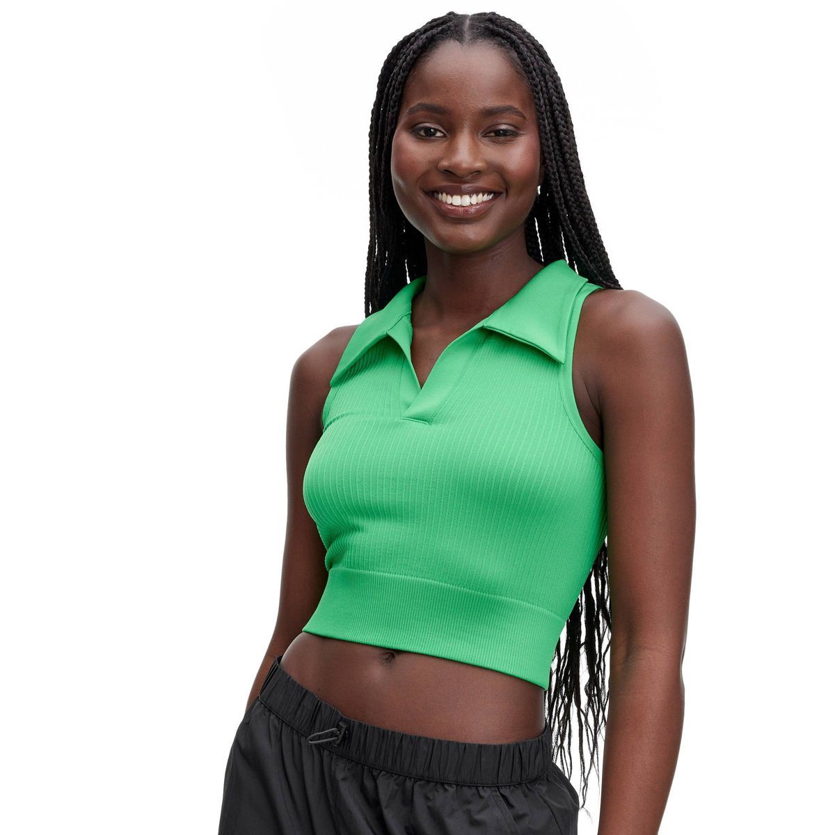 Women's Seamless Collared Ribbed Polo Sports Bra - DVF for Target | Target